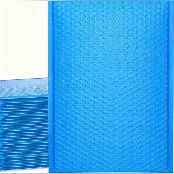 11”x9.29”Bright Blue Bubble Mailers 10for$10SturdyWater Resistant Free Stickers - Picture 2 of 11